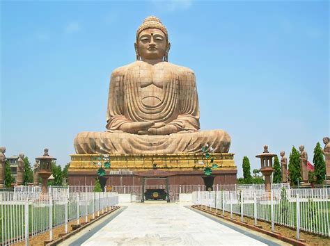 Buddha Statue In Bodhgaya Photographic Print X Inches Unframed