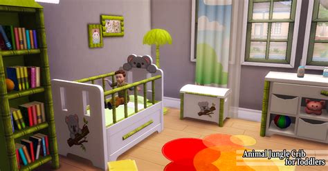 Animal Jungle Crib For Toddlers Enure Sims