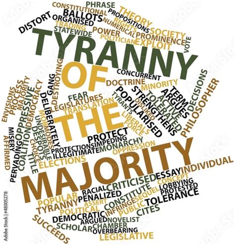 Word Cloud For Tyranny Of The Majority Stock Photo And Royalty Free