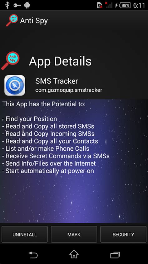 Here comes another undetectable spying app for android to keep a watch on the kids and employees. Anti Spy (SpyWare Removal) - Android Apps on Google Play