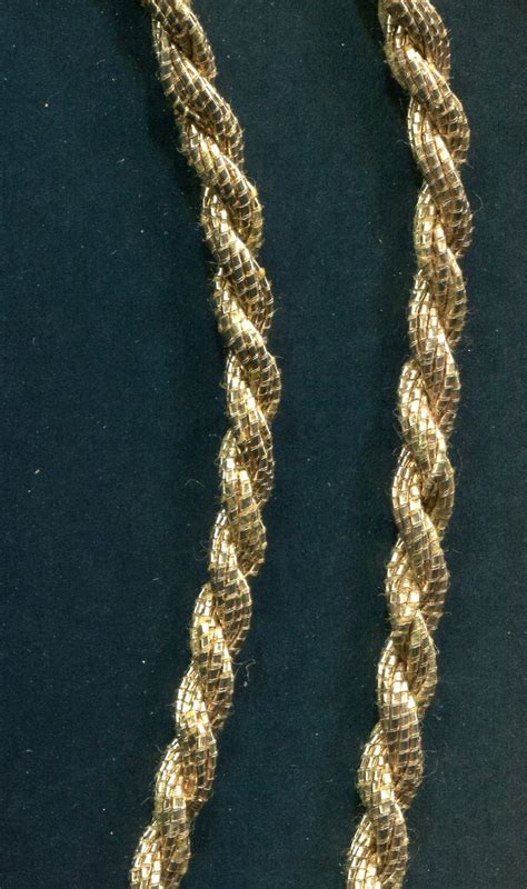 Fancy Gold Rope Braid Cord Trim 38 10mm Diameter 3 Ply By The Yard Etsy