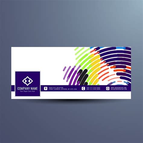 Modern Colorful Facebook Banner Free Vector