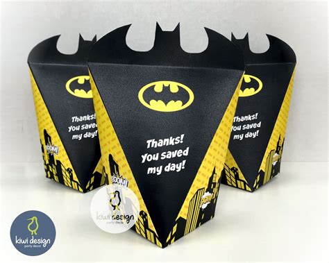 Batman Party Favor Boxes Batman Party Printables Boxes Etsy