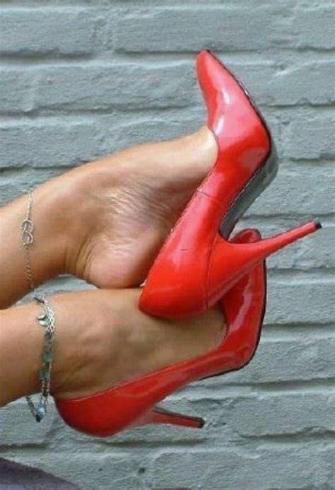 Red Pumps Arches And Anklets High Heels Sandals In 2019 Heels