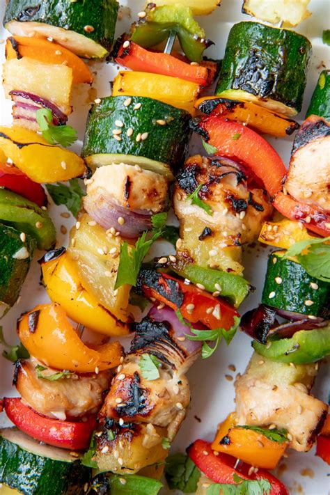 In dimensions, kabobs are larger than cubes. Grilled Hawaiian Chicken Kabobs | Wholefully