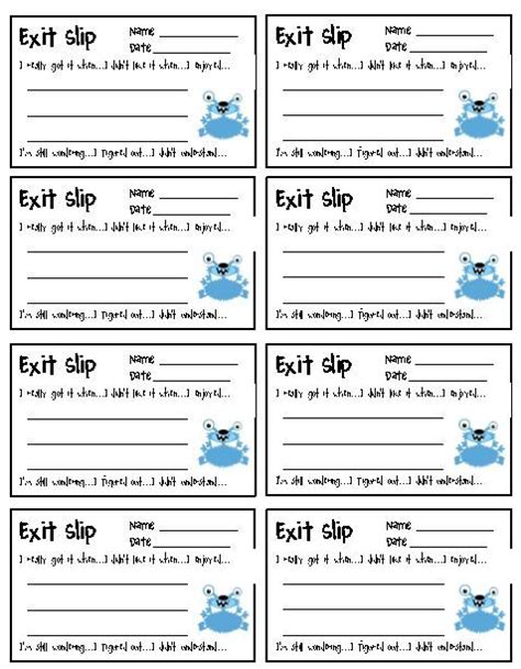 Short summary of learning /answer to an open ended question that students write as part of a closure; Exit Slip | Exit slips, Classroom freebies, Teaching