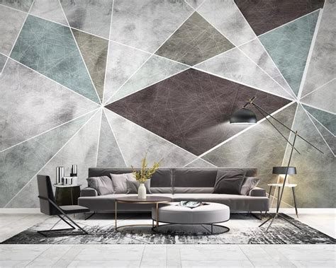 Beibehang Nordic Geometric Modern Minimalist Tv Background Wall