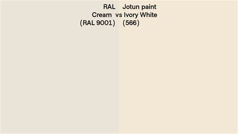 Ral Cream Ral Vs Jotun Paint Ivory White Side By Side