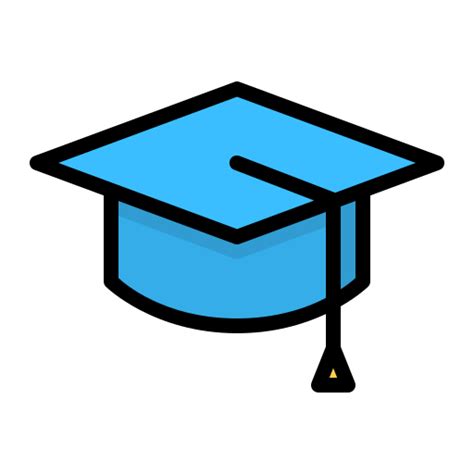 Graduation Cap Generic Outline Color Icon
