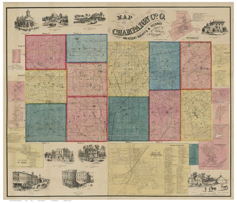 1920 Goshen Township Champaign County Ohio Map Map