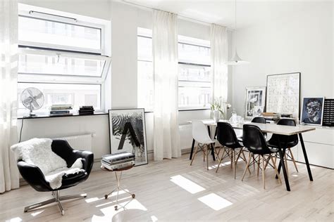 Black And White Studio Apartment Nordic Design