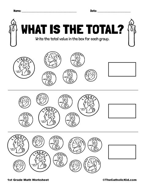 1st Grade Counting Money Worksheets Free Printable K5 Learning Free