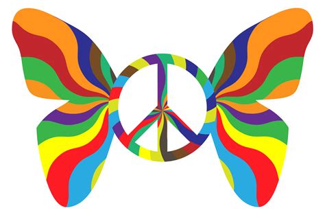 Groovy Peace Sign Design Clip Art Image Clipsafari