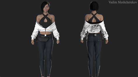 Modern Female Outfit 6 3d Model Cgtrader