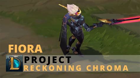 Project Fiora Reckoning Chroma League Of Legends Youtube