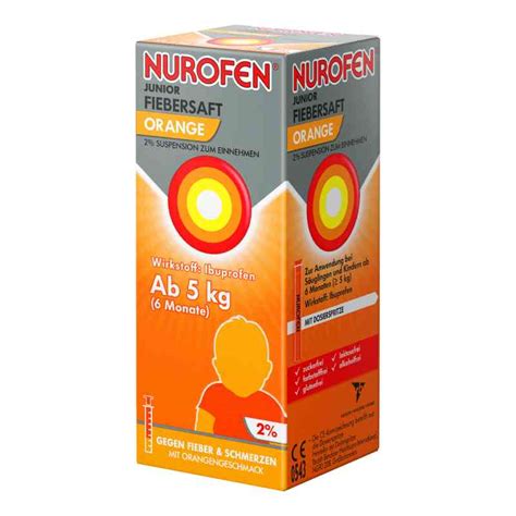 Nurofen Junior sok na gorączkę pomarańczowy 2% 100 ml