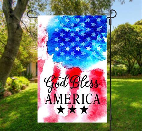 God Bless America Garden Flag Patriotic Garden Flag