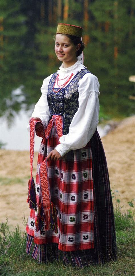 Folkcostumeandembroidery Costume Of Dzukija Province Lithuania