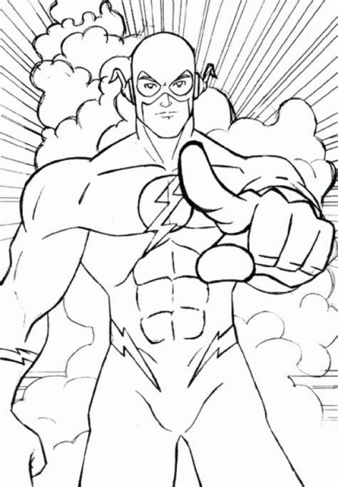 Free The Flash Coloring Printable Pages For Kids