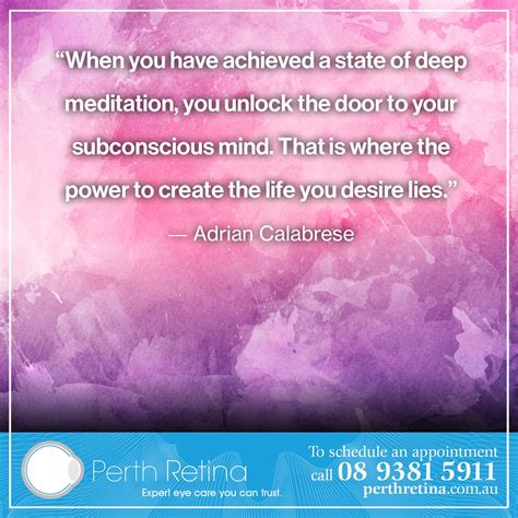 When You Have Achieved A State Of Deep Meditation You Unlock The Door