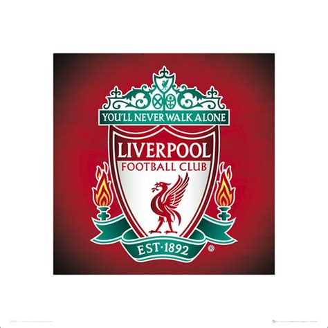 Liverpool Club Crest 40 X 40cm Print Merchandise
