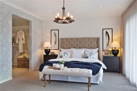 The idea is to achieve that ideal mix of clean and contemporary pieces with rustic, imperfect touches. Master bedroom in the Classic Hamptons interior style by ...
