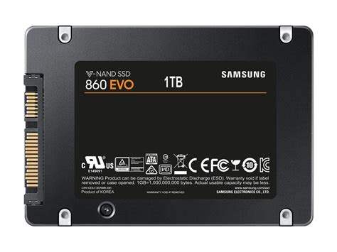 samsung 860 evo series 2 5 1tb sata iii v nand 3 bit mlc internal solid state drive ssd mz