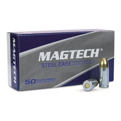 Magtech Steel Case 9mm Fmj 115 Grain 50 Rounds 739328 9mm Ammo