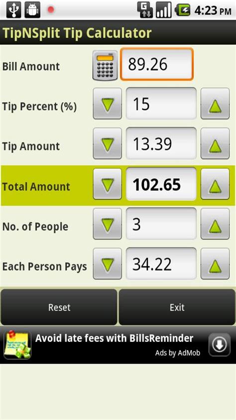 If you give a 10% tip simply drop a zero from the number. Tip N Split Tip Calculator - Android Apps on Google Play