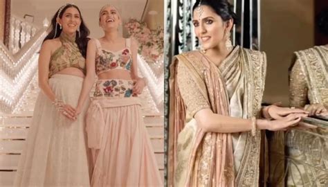 Shloka Mehtas Sister Diya Reveals How She Styled Her Pregnant Sister In A 100 Year Old Gold Saree