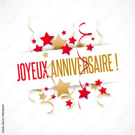 Joyeux Anniversaire Stock Vector Adobe Stock