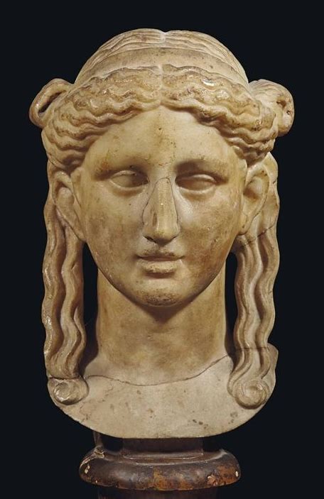 A Roman Marble Head Of A Young Woman Circa 2nd Century Ce Roman