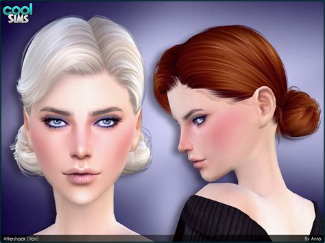 The Sims Resource Aftershock Hair By Anto Sims 4 Hairs