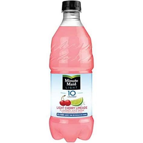 Minute Maid Light Cherry Limeade Juice Drink 20oz Bottles 16 Units