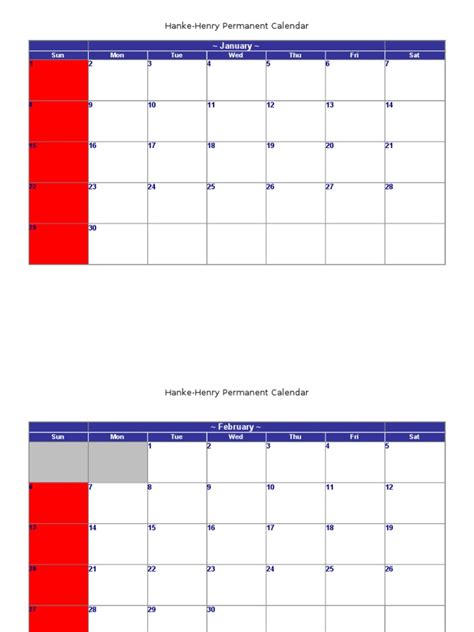 Hanke Henry Permanent Calendar Pdf