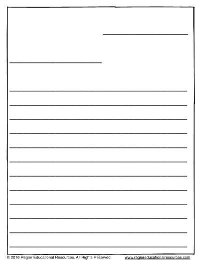 Blank Letter Writing Templates
