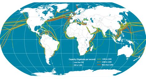 Global Submarine Cable Network The Geography Of Transport Systems