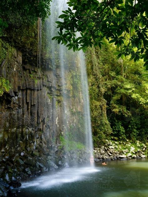 Image Of View Of Beautiful Waterfall In Green Bushland Austockphoto