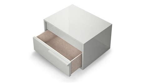Search for info about white nightstand. White Lacquer 2 Drawer Blake Nightstand | Zuri Furniture