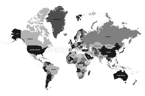 World Vector Map Stock Vector Illustration Of World 266410595