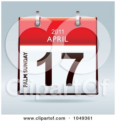 Well, you can get tons and tons of free cliparts from the internet. Royalty-Free (RF) Clip Art Illustration of a 3d Palm Sunday April 17 Flip Desk Calendar by ...