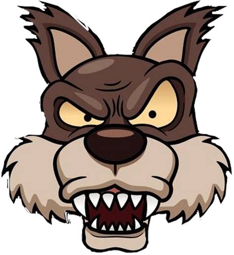 Download Wolf Sticker Big Bad Wolf Face Cartoon Png Image With No
