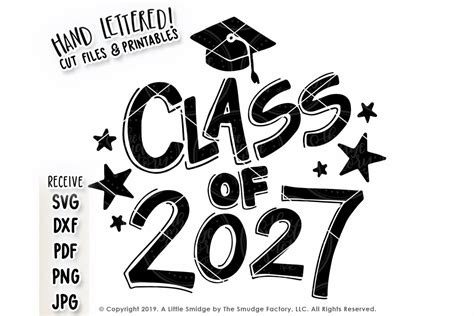 Class Of 2027 Svg And Printable The Smudge Factory