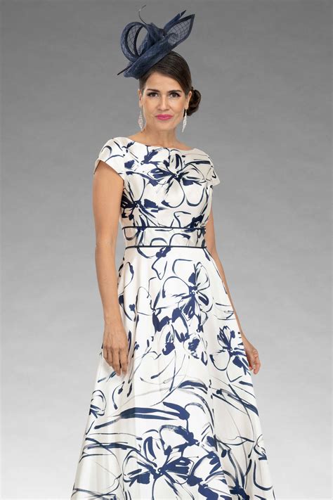 Full Skirted Dress With Capped Sleeve 008489 Catherines Of Partick