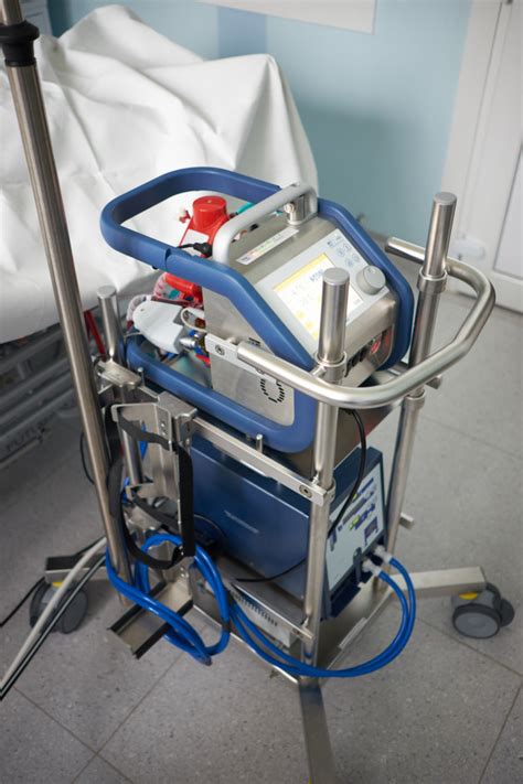Ecmo is a life support machine for people with severe respiratory (lung) failure or heart failure that does not respond to usual treatments. Working ecmo machine in intensive care department ...