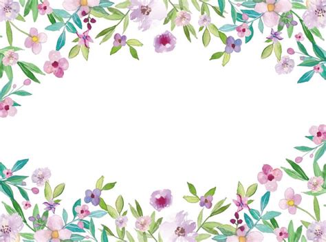 Image Result For Watercolor Flower Border Flower Border Clipart Clip