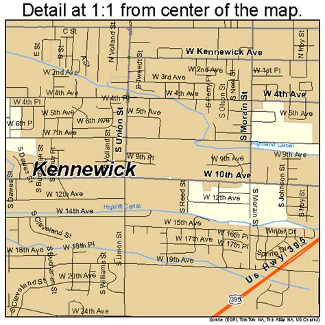 Kennewick Washington Street Map 5335275