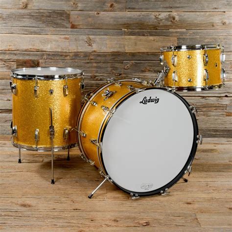 Ludwig Transition Badge Super Classic 131622 3pc Kit Gold Sparkle