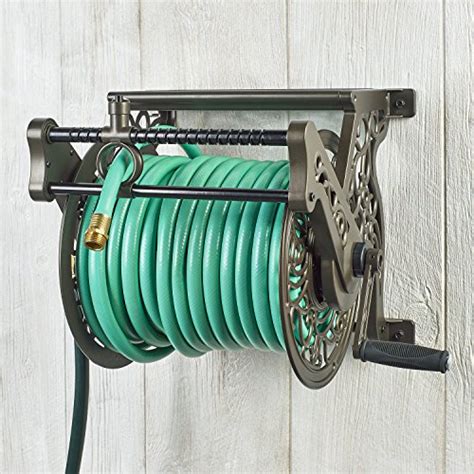 With its ability to hold a hose of up to 125 ft. Liberty Garden 707 Decorative Wall Mount Garden Guide Hose Reel, Bronze - Buy Online in UAE ...