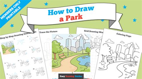 How To Draw A Park Really Easy Drawing Tutorial